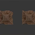 Traditional Wooden Pavilion Architecture With Multi Tiered Roof And Curved Eaves