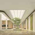 Bright Modern Hospital Outpatient Clinic Interior With Green Plants And Natural Light