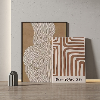 Simple abstract decorative painting 3d model