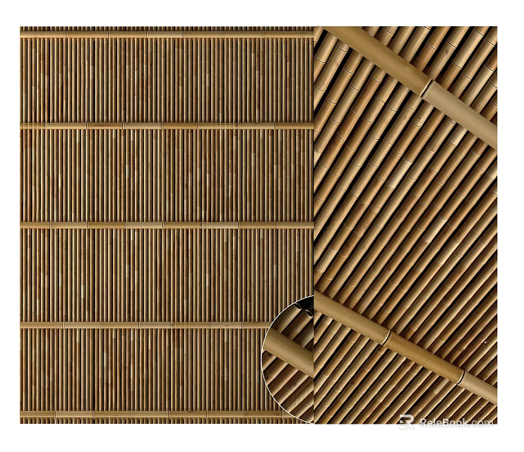 Natural Bamboo Ceiling Design For Interior Decoration 3d model