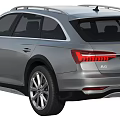 Silver Audi Station Wagon Exterior Design With Front And Rear View