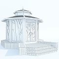 New Chinese Pavilion 3d model