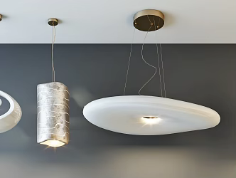 Modern chandelier fashion simple metal chandelier combination 3d model