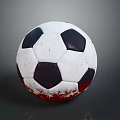 Classic Black And White Soccer Ball As Daily Life Sports Gear With Red Accent