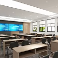 Modern classroom lecture hall 3d model