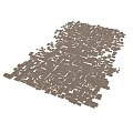Scenic Construction Components Featuring Brown Interlocking Blocks With Various Sizes And Shapes