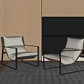 Modern Sofa Chair Recliner Single Sofa Chair Lazy Sofa Balcony Leisure Chair 3d model