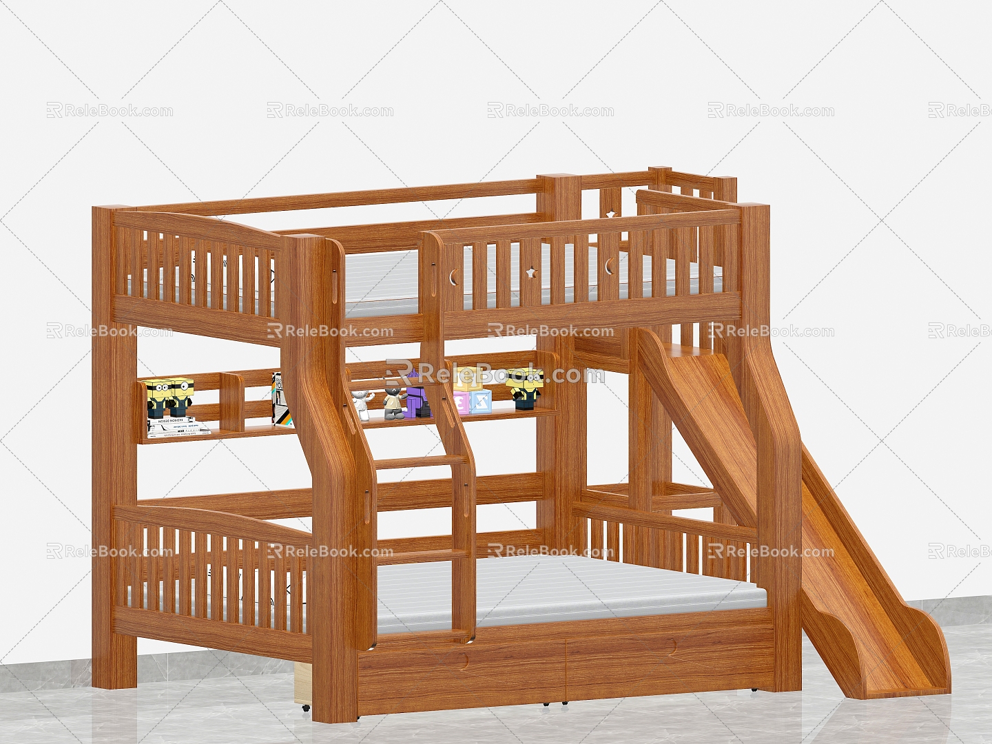 Children's Bed Solid Wood High and Low Bed Bunk Bed Bunk Bed Two-Layer Wooden Bed Mother Bed model