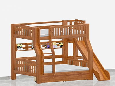 Children's Bed Solid Wood High and Low Bed Bunk Bed Bunk Bed Two-Layer Wooden Bed Mother Bed model