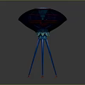 Transparent Jellyfish Shaped Game Movie Character With Blue Legs Red Tips And Complex Interior