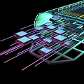 E commerce Digital Platform Network Structure With Data Transmission And Server Nodes