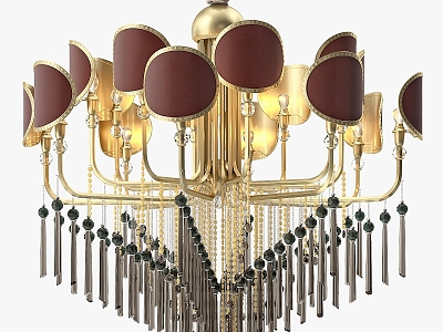 Vintage Chandelier Shine Lighting Chandelier Hanging Pendant 3d model