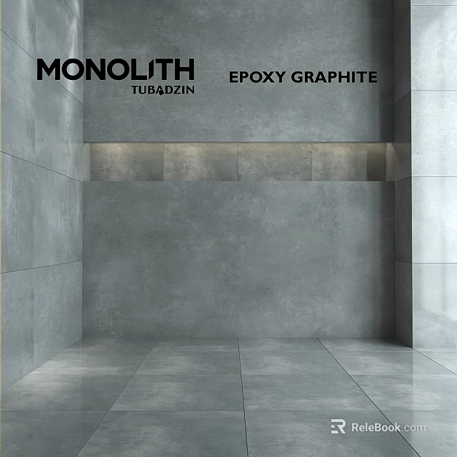 Modern Monolith Epoxy Graphite Tubazin Component For Interior Wall Design 3d model 