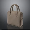 Everyday Stylish Pink Leather Handbag With Double Handles And Side Zipper