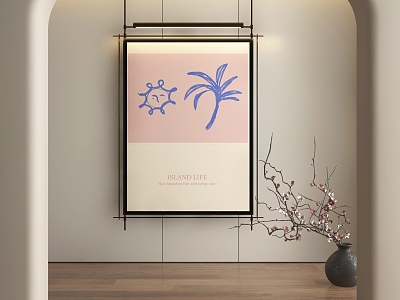 New Chinese Decorative Painting 3d model