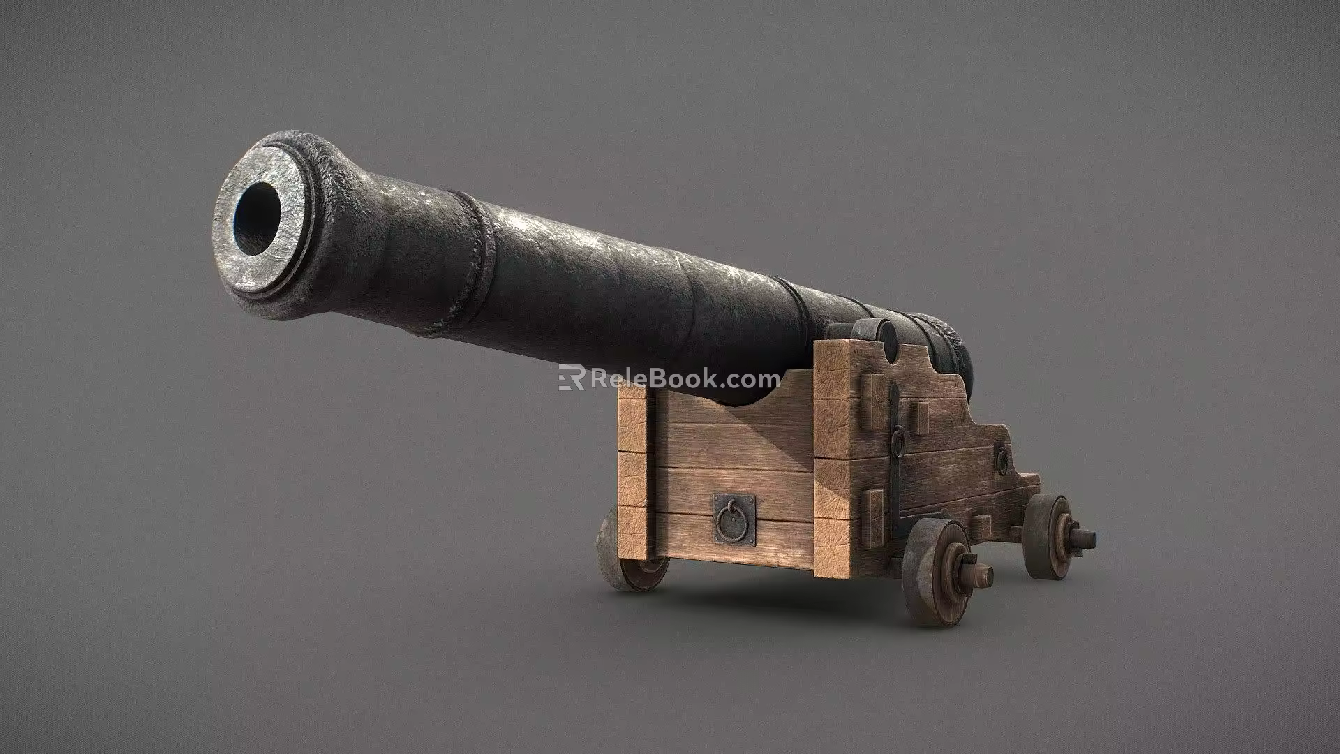 old naval cannon 3d model