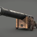 old naval cannon 3d model