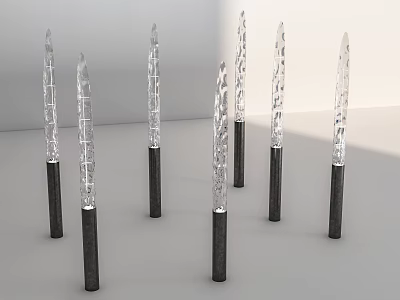 Modern Street Lamp Landscape Lamp Street Lamp Outdoor Lamp High Pole Lamp Landscape Courtyard Lamp Art Water Ripple Street Lamp 3d model