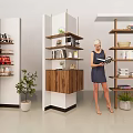 Modern Bookshelf Floor Bookshelf Wall Hanging Bookshelf Book 3d model