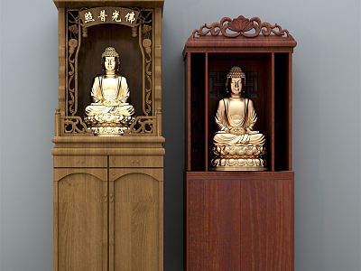 New Chinese Buddhist Cabinet Buddha Statues model