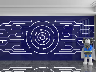 Modern background wall 3d model