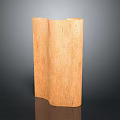 Brown Wavy Decorative Object With Wooden Texture For Modern Home Decor