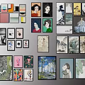 Diverse Collection of Character Paintings with Various Art Styles and Portraits