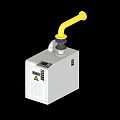 Industrial Equipment With White Body Yellow Curved Pipe And Display Screen