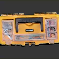 Toolbox tin box iron box plastic box container realistic 3d model