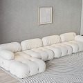 Modern Sofa Modern Art Sofa Living Room Sofa Flannel Sofa 3d model