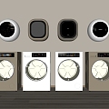 Modern washing machine wall-mounted washing machine small washing machine appliances 3d model