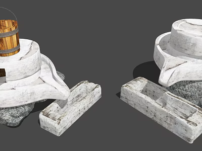 New Chinese Stone Mill 3d model