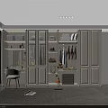Modern Built in Wardrobe Interior Design With Glass Doors Hanging Rods And Organized Storage