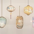 Lantern chandelier 3d model