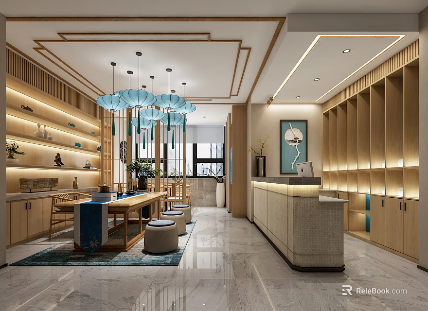 Serene SPA Sauna Interior Design With Wooden Decor Warm Lighting And Relaxation Area 3d model 