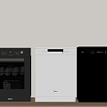 Modern Dishwasher Smart Dishwasher Embedded Dishwasher Kitchen Appliances Kitchen Utensils 3d model