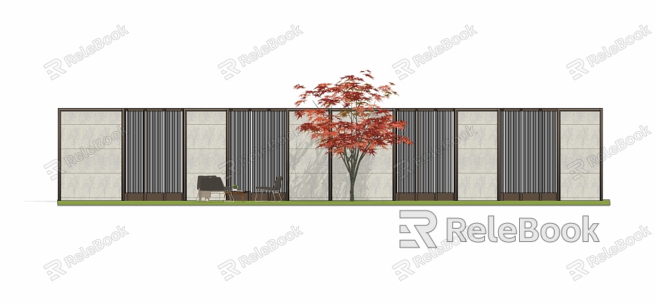 Modern Wall Red Maple model