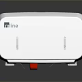 White Line Brand Modern Double Slot Tissue Box with Smooth Surface and Reflective Base