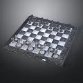 Intricately Sculpted Chess Pieces On Black And White Checkered Marble Chessboard