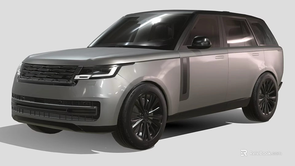 Modern Luxury Silver SUV with Sleek Exterior Design LED Headlights and Black Wheels 3d model 