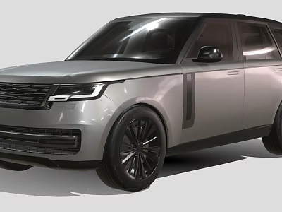 Modern Luxury Silver SUV with Sleek Exterior Design LED Headlights and Black Wheels 3d model
