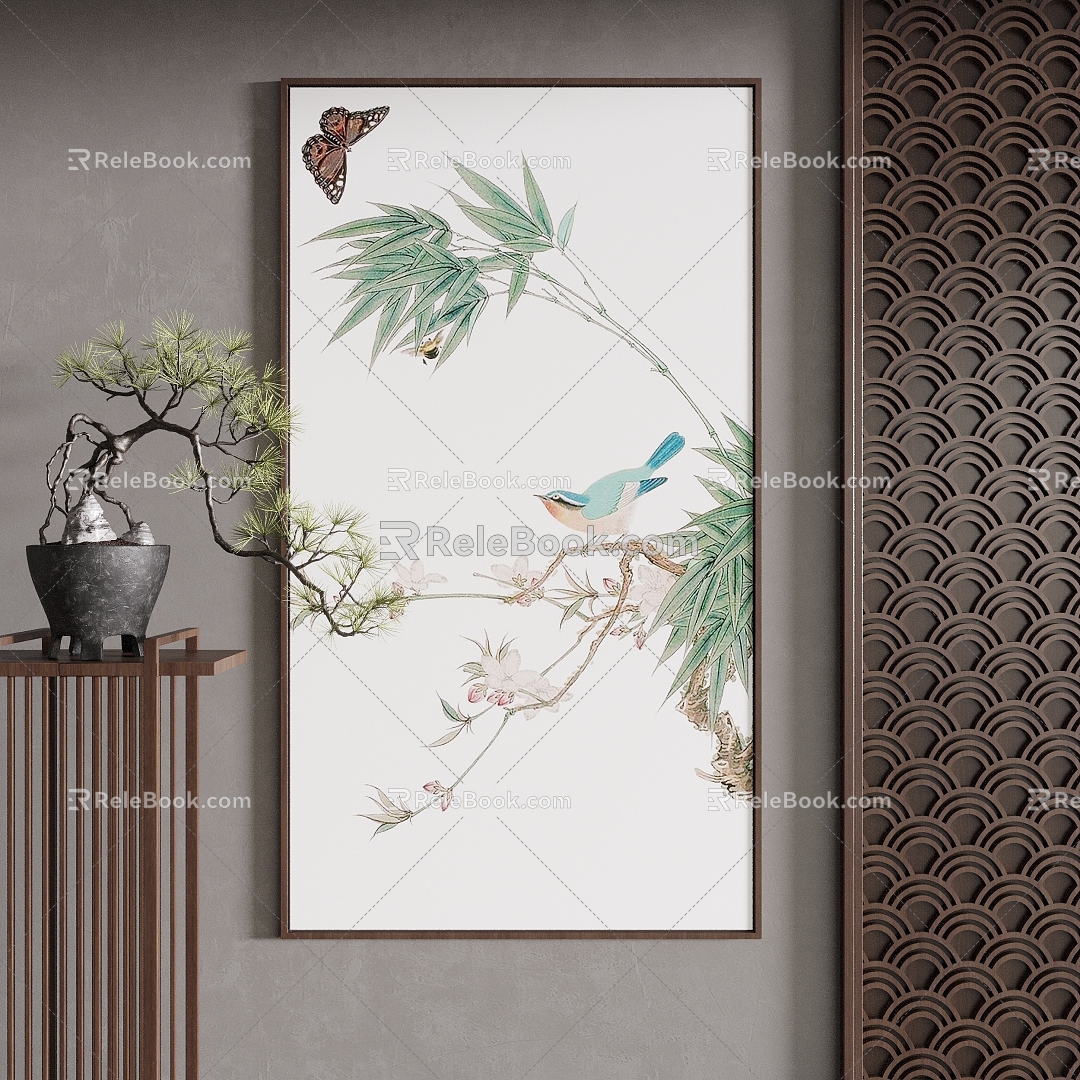 New Chinese Decorative Painting 3d model