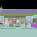 Sakura Theme Convenience Store 3d model