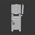 Commercial Metallic Processing Equipment With Two Vertical Covers And Mobile Wheels For Industrial Use