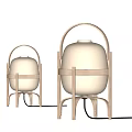 Modern Wooden Frame Table Lamp With White Lampshade And Minimalist Design