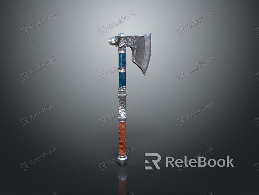 Tomahawk Axe Wooden Axe Handle Axe Mountain Axe Chopping Wood Axe Chopping Wood Axe Magic Axe model