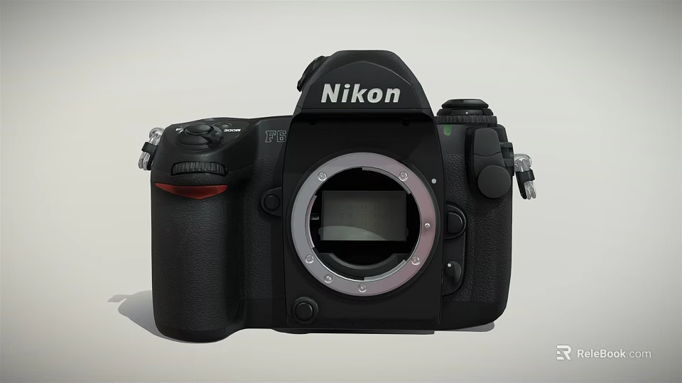 Nikon Professional Digital Camera With Black Body And Ergonomic Control Layout 3d model 