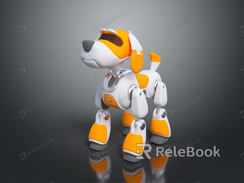 Modern Robot Dog Mechanical Dog Cartoon Dog Science Fiction Dog model