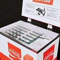 Classic Coca-Cola Red And White Cooler Fridge With Brand Logo Design