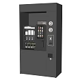 Smart Machine with Touchscreen Display Beverage Options Cups and Condiment Bottles 3d model
